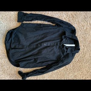 Lululemon Black flannel button up shirt